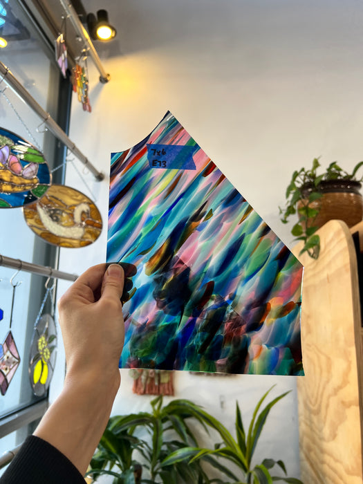Rainbow Frit Fremont Mouth Blown Glass Sheet Glass Colorado Glassworks