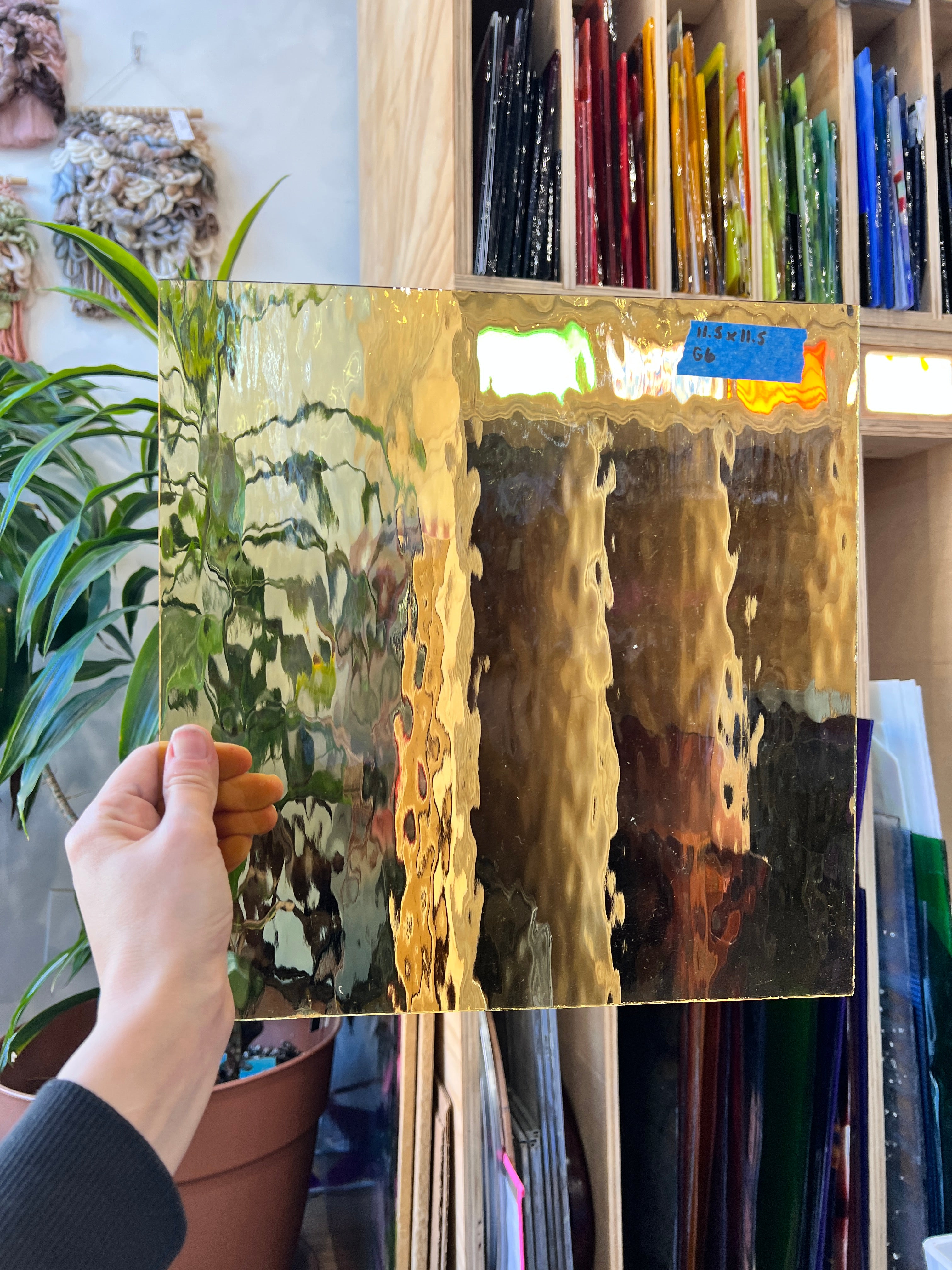 Light Amber Spectrum Waterglass Sheet Glass Colorado Glassworks