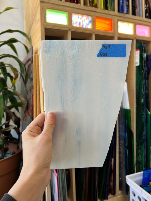 Cream Semi-Opaque Bullseye Sheet Glass Colorado Glassworks