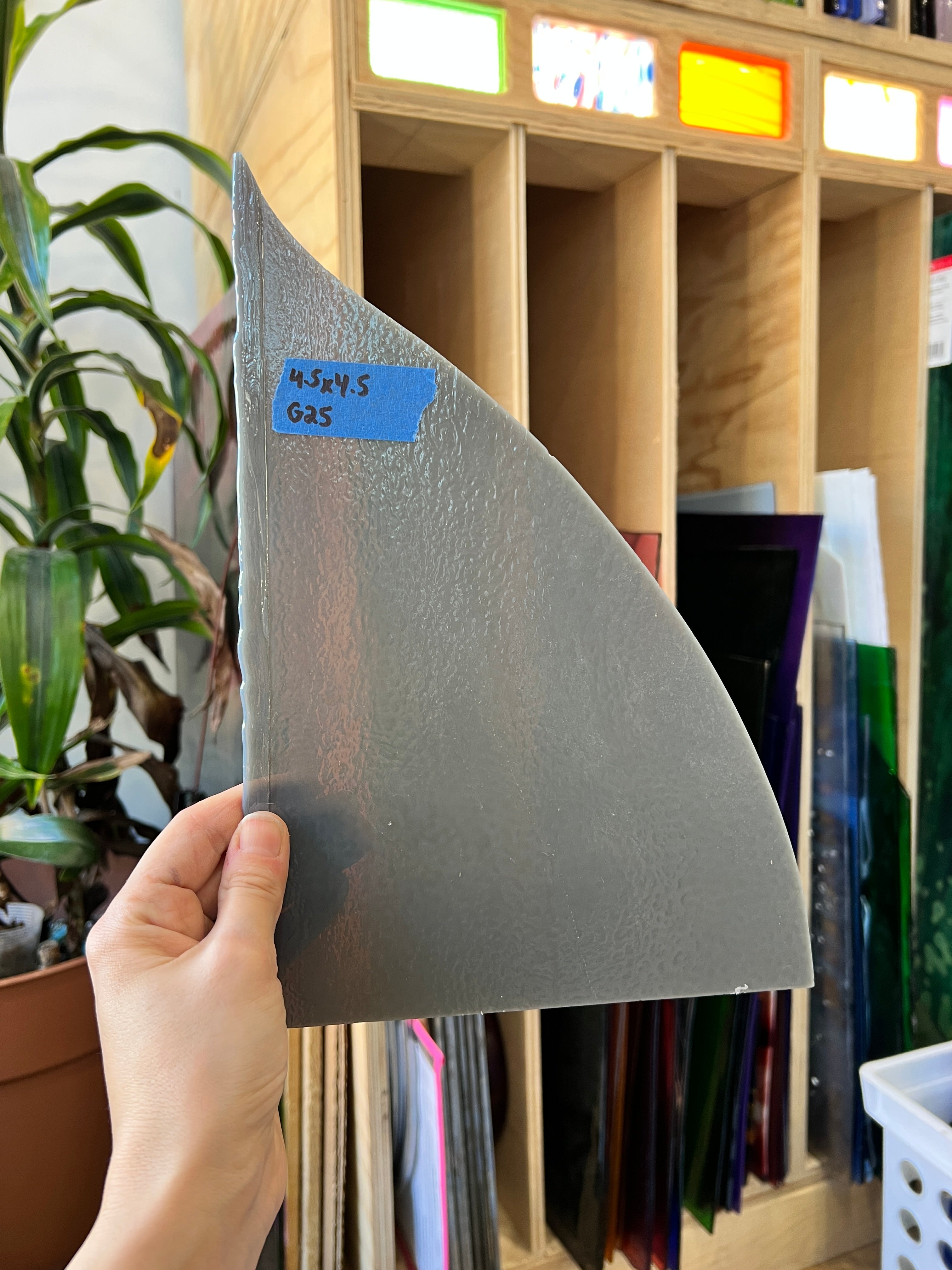 Grey Bullseye Fusible 90 COE Sheet Glass Colorado Glassworks