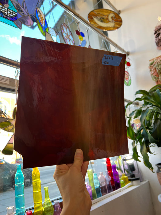 Vintage Brown Wispy Spectrum Sheet Glass Colorado Glassworks