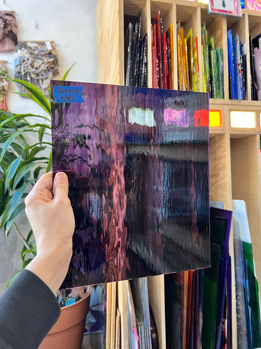 Mixed Purple Waterglass Oceanside Fusible 96 COE Sheet Glass Colorado Glassworks