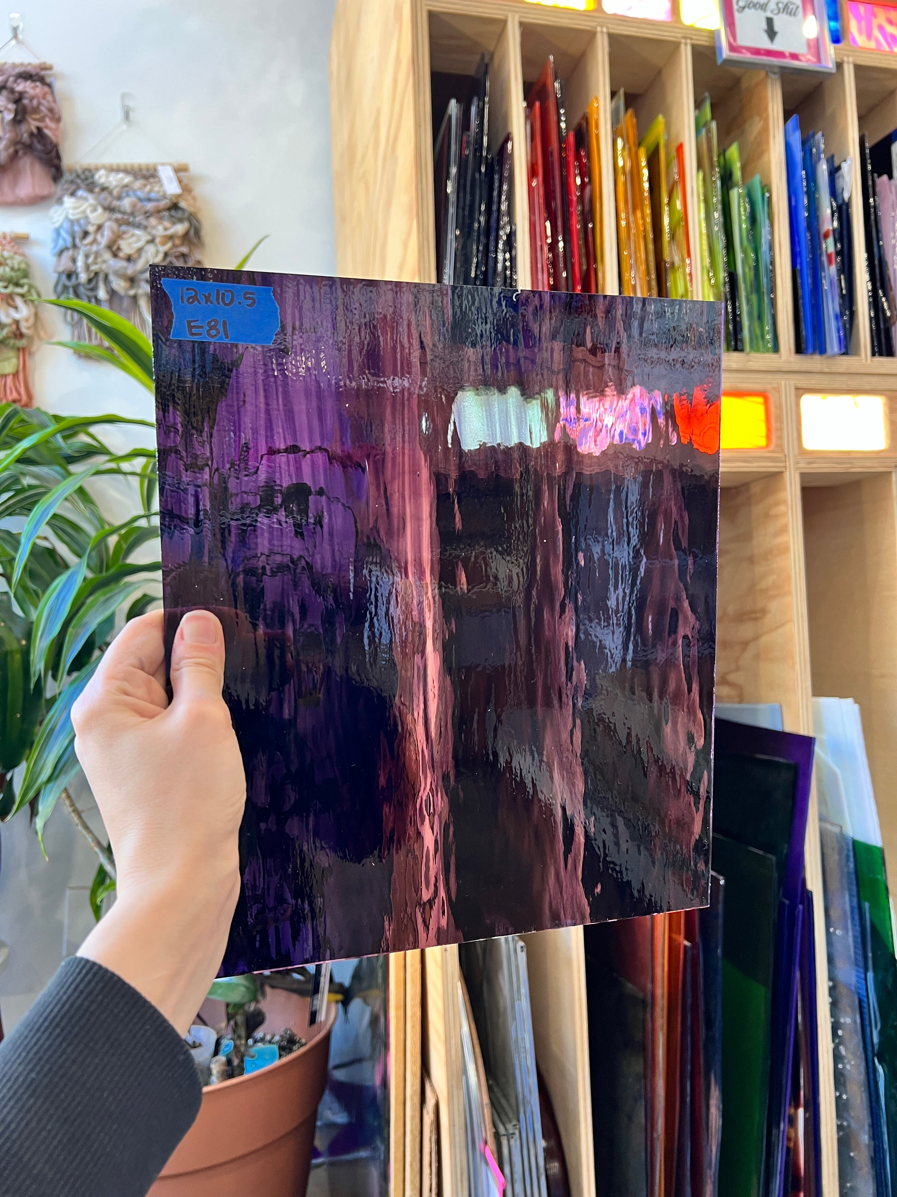 Mixed Purple Waterglass Oceanside Fusible 96 COE Sheet Glass Colorado Glassworks