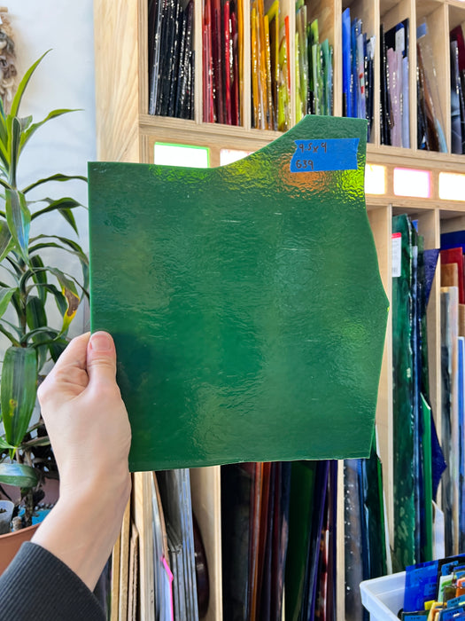 Dark Green Opal Bullseye 90 COE Sheet Glass Colorado Glassworks