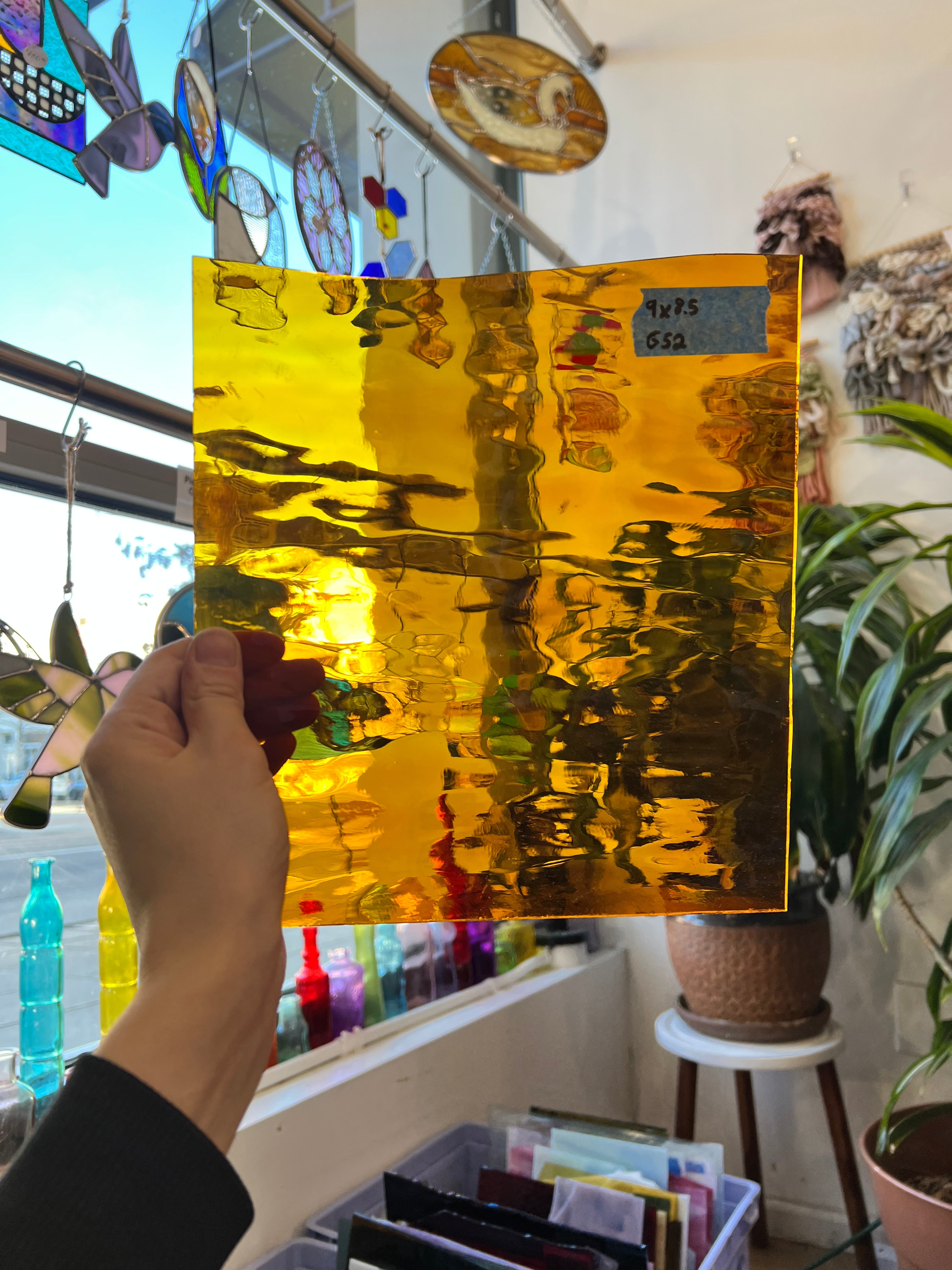 Amber Transparent Spectrum Waterglass Sheet Glass Colorado Glassworks