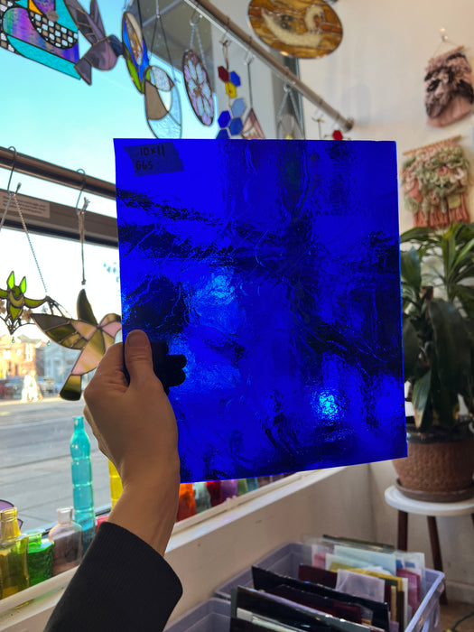 Royal Blue Transparent Kokomo Sheet Glass Colorado Glassworks