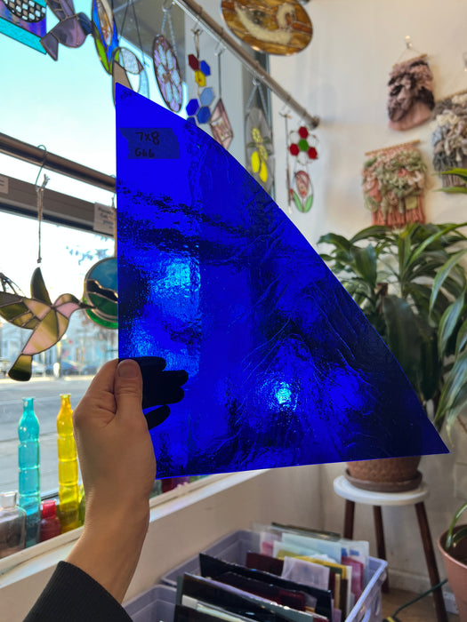 Royal Blue Transparent Kokomo Sheet Glass Colorado Glassworks