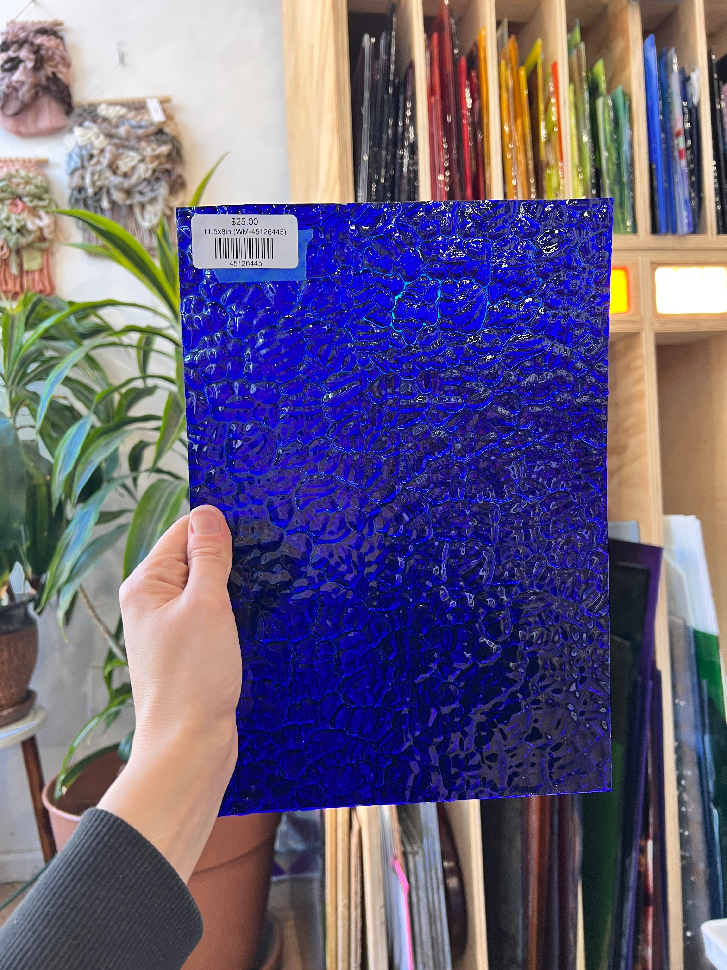 Figure C Cobalt Blue Wissmach (WI 220) Sheet Glass Colorado Glassworks 11.5x8in (WM-45126445)