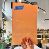 Lamberts 4320O/CL Tomato Red Orange on Clear Flash Glass Sheet Glass Colorado Glassworks LA500 (9.5x5.5in)