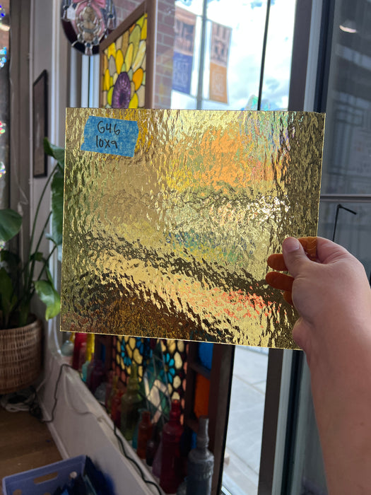 Light Amber Rough Roll Spectrum Sheet Glass Colorado Glassworks