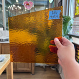Medium Amber Rough Roll Spectrum Sheet Glass Colorado Glassworks 9x8.5in (SP-68516653)