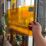 Medium Amber Rough Roll Spectrum Sheet Glass Colorado Glassworks