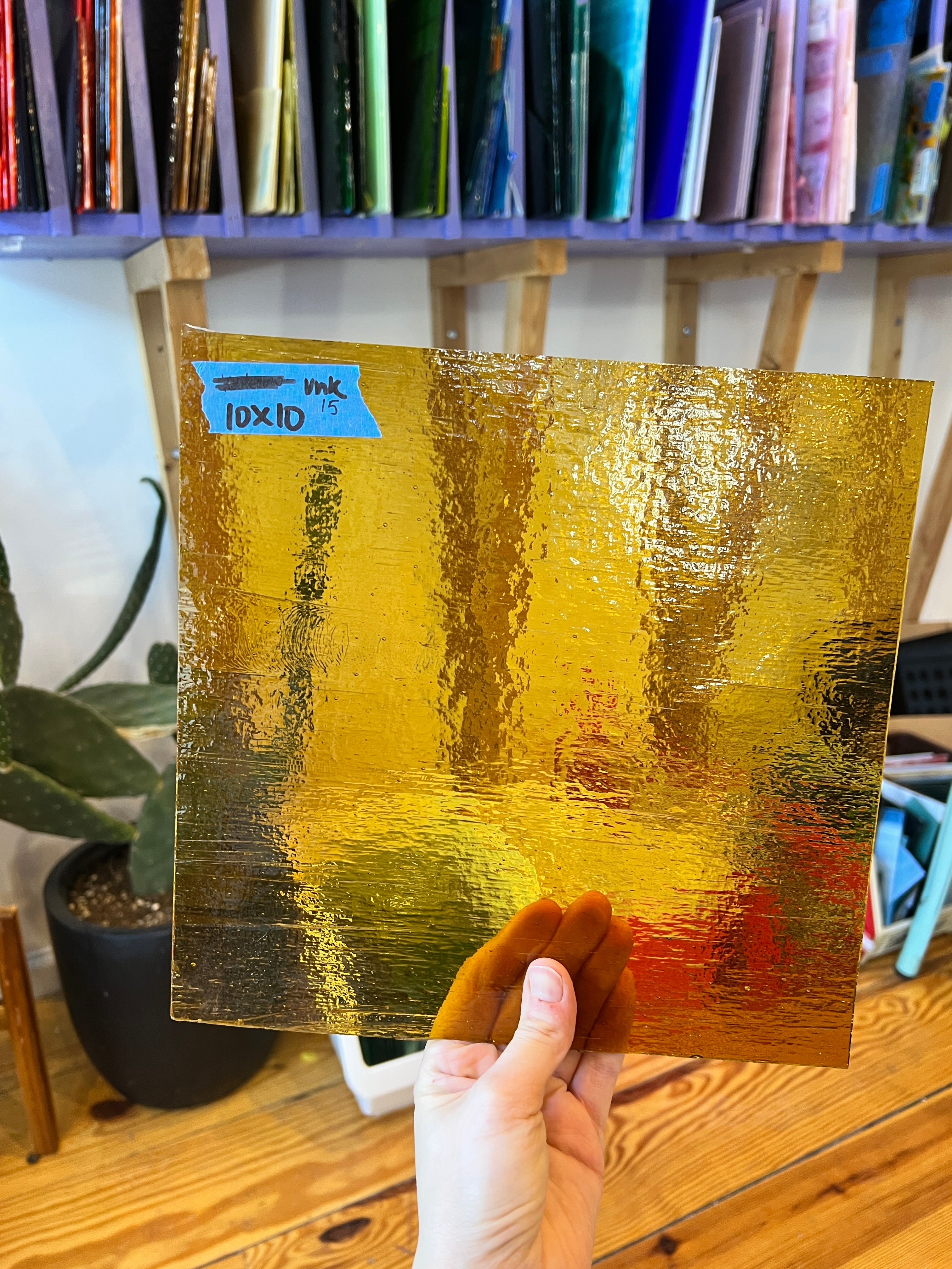 Amber Transparent Textured Sheet Glass Colorado Glassworks   
