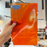 Orange Mix Lamberts Mouth Blown Glass Sheet Glass Colorado Glassworks