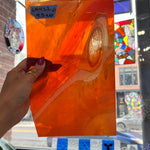 Orange Mix Lamberts Mouth Blown Glass Sheet Glass Colorado Glassworks