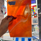 Orange Mix Lamberts Mouth Blown Glass Sheet Glass Colorado Glassworks