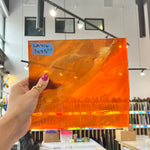 Orange Mix Lamberts Mouth Blown Glass Sheet Glass Colorado Glassworks