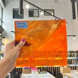 Orange Mix Lamberts Mouth Blown Glass Sheet Glass Colorado Glassworks