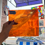 Orange Mix Lamberts Mouth Blown Glass Sheet Glass Colorado Glassworks