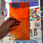 Orange Mix Lamberts Mouth Blown Glass Sheet Glass Colorado Glassworks