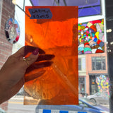 Orange Mix Lamberts Mouth Blown Glass Sheet Glass Colorado Glassworks