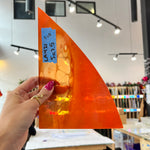 Orange Mix Lamberts Mouth Blown Glass Sheet Glass Colorado Glassworks