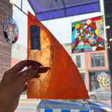 Orange Mix Lamberts Mouth Blown Glass Sheet Glass Colorado Glassworks