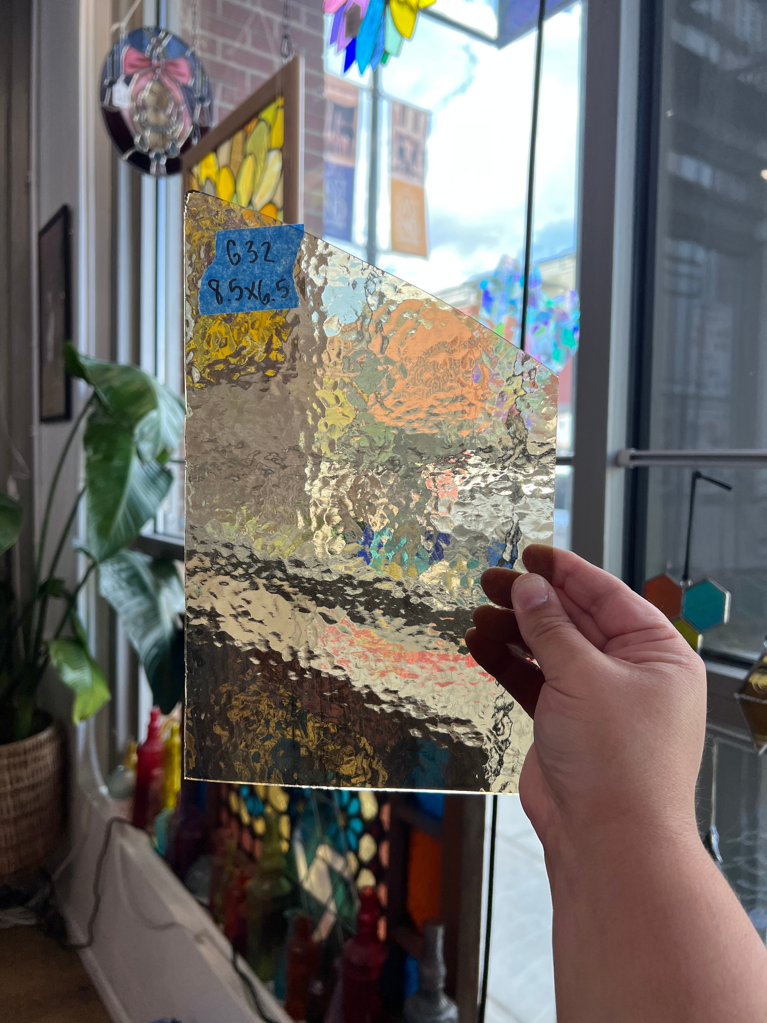 Light Amber Textured Wissmach Sheet Glass Colorado Glassworks