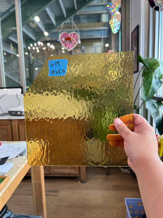 Light Amber Rough Roll Spectrum Sheet Glass Colorado Glass Works