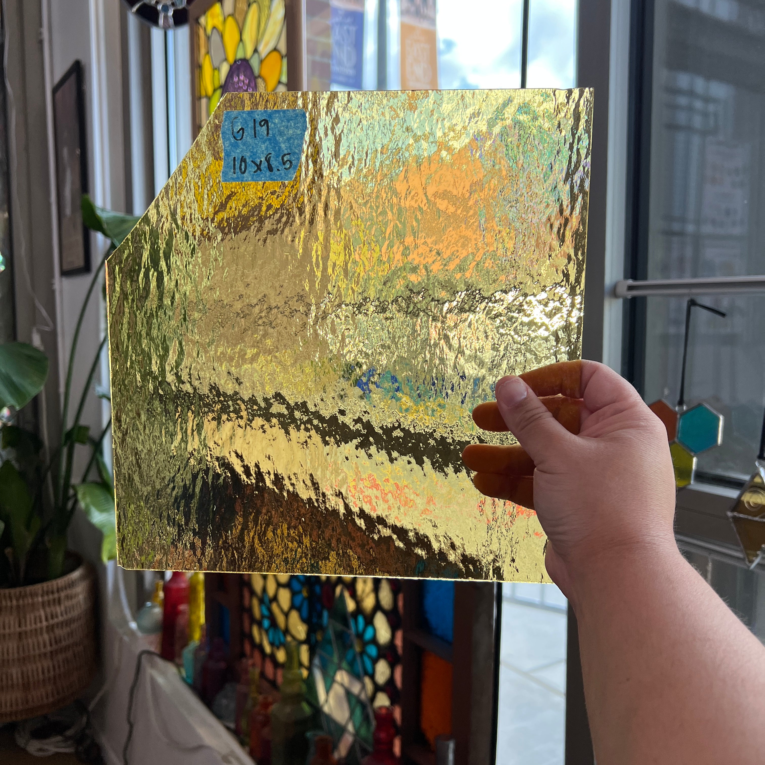 Light Amber Rough Roll Spectrum Sheet Glass Colorado Glass Works
