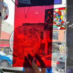 Red Purple Fade Flashed Mouth Blown Antique Lamberts Sheet Glass Colorado Glassworks
