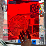 Red Purple Fade Flashed Mouth Blown Antique Lamberts Sheet Glass Colorado Glassworks