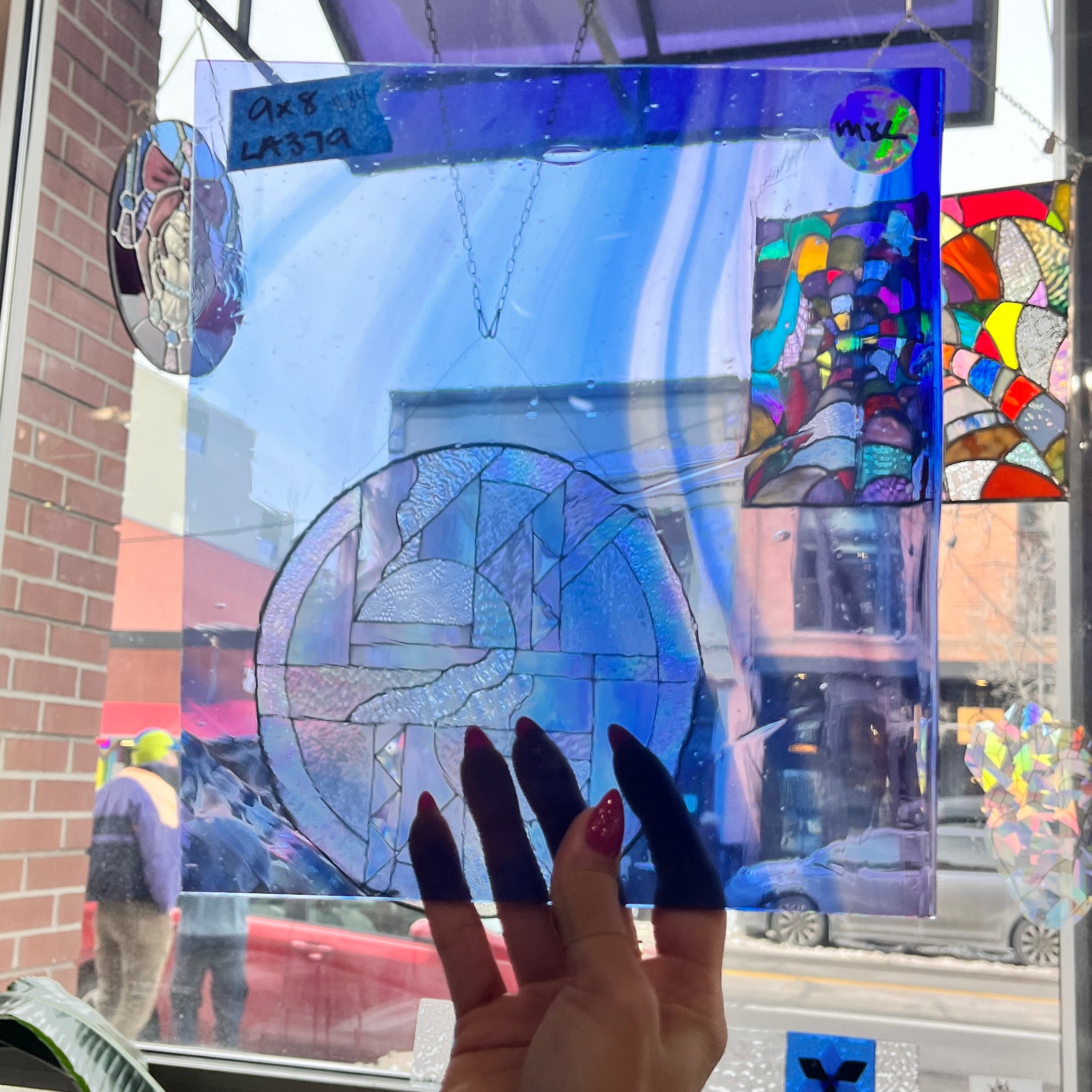 COGW x Lamberts Blue Purple Clear Wispy Colorado Glass Works