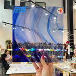 COGW x Lamberts Blue Purple Clear Wispy Colorado Glass Works