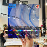 COGW x Lamberts Blue Purple Clear Wispy Colorado Glass Works