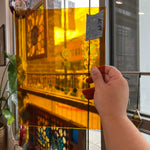 Medium Amber Transparent Spectrum Sheet Glass Colorado Glassworks AC44 (9x8in)