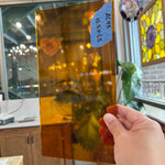Medium Amber Transparent Spectrum Sheet Glass Colorado Glassworks 10.5x9.5in (SP-97575469)