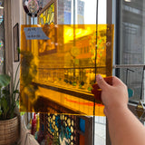 Medium Amber Transparent Spectrum Sheet Glass Colorado Glassworks