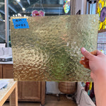 Light Amber Yellow Transparent Texture Sheet Glass Colorado Glassworks 10x12.5in (UNK-01868077)