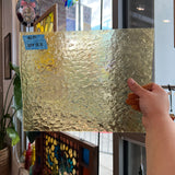 Light Amber Yellow Transparent Texture Sheet Glass Colorado Glassworks