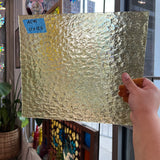 Light Amber Yellow Transparent Texture Sheet Glass Colorado Glassworks