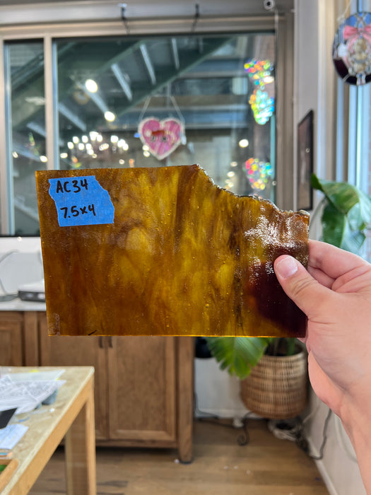 Brown Mixed Youghiogheny Sheet Glass Colorado Glassworks