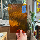 Medium Amber Rough Rolled Spectrum Sheet Glass Colorado Glassworks 9.5x6in (SP-08454445)