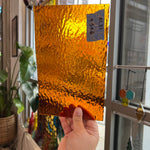 Medium Amber Rough Rolled Spectrum Sheet Glass Colorado Glassworks