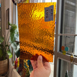 Medium Amber Rough Rolled Spectrum Sheet Glass Colorado Glassworks