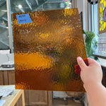 Medium Amber Rough Rolled Spectrum Sheet Glass Colorado Glassworks 12x11in (SP-08487213)