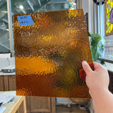 Medium Amber Rough Rolled Spectrum Sheet Glass Colorado Glassworks 12x11in (SP-08487213)