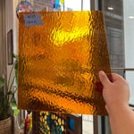 Medium Amber Rough Rolled Spectrum Sheet Glass Colorado Glassworks