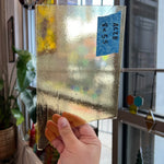 Transparent Light Amber Yellow Kokomo Sheet Glass Colorado Glassworks