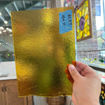 Transparent Amber Bullseye Sheet Glass Colorado Glassworks 9.5x6in (BE-18153773)